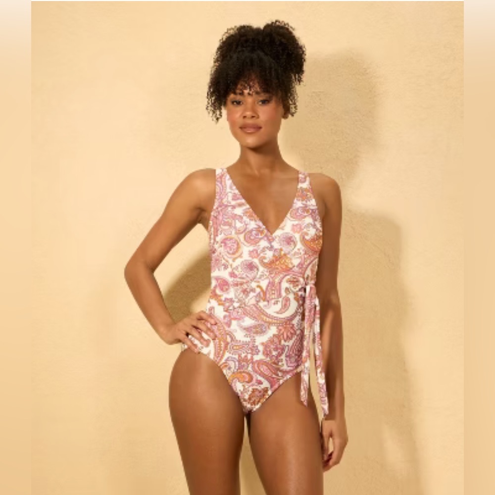 Shade & Shore - Women’s Jacobean Print Tummy Control One Piece Swimsuit